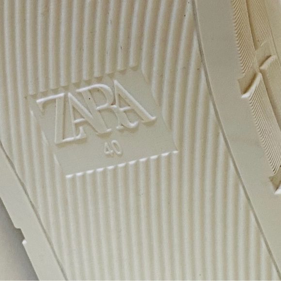 Zara White Leather Platform Sneakers - Picture 5 of 5